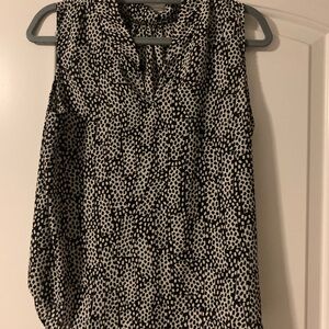 Black and white blouse